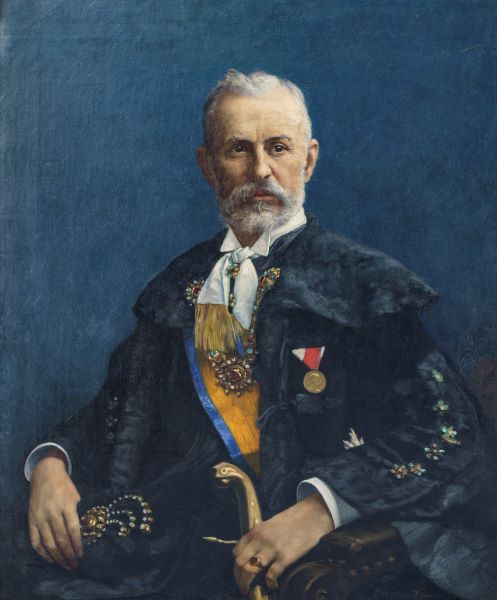Perczel Dezső portréja az Országház Pázmándy Dénes termében, 1917.