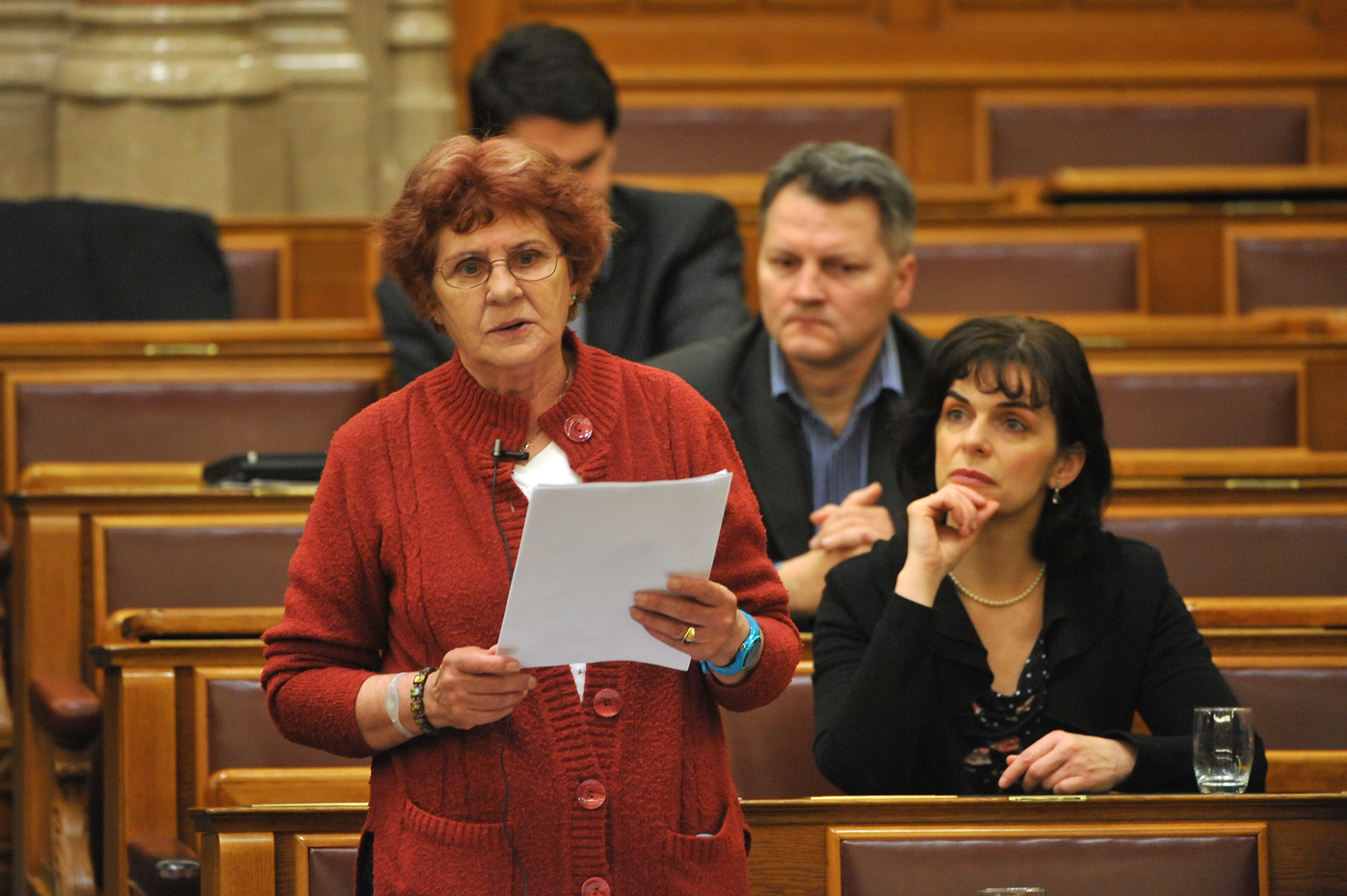 Wittner Mária az Országgyűlés ülésén, 2012. április 17. Forrás: MTI/ Soós Lajos
