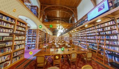 Virtuális Országház – az Országgyűlési Könyvtár nagy olvasótermének részlete