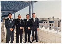 Szabad György Ehud Olmerttel a házelnök hivatalos látogatásán Jeruzsálemben, 1994