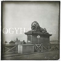 A Lánchíd kőoroszlánja, 1900-as évek eleje