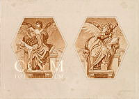 A Szent István bazilika mozaikképei (Máté és János evangelista), fénymetszet a Lotz-albumban, 1899