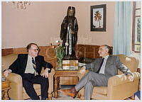 Szabad György és Demetriades Lellos a házelnök hivatalos látogatásán Nicosiában, 1993