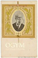 Podmaniczky Frigyes báró portréja, képes levelezőlap Basch Árpád grafikájával, 1900-as évek eleje