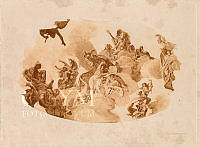 Az Operaház mennyezeti freskójának részlete, (Pluto birodalma), fénymetszet a Lotz-albumban, 1899