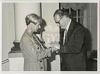 Szabad György és Marianne Brinckmeier a házelnök charlottenburgi fogadásán, 1991