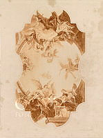 Báró Wodianer Albert palotájának mennyezeti freskója, (a művészetek), fénymetszet a Lotz-albumban, 1899