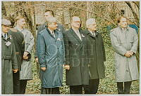 Szabad György a Március 15-i ünnepségen a Nemzeti Múzeum kertjében, 1992