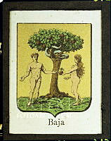 Műszaki fotódokumentáció az Országház homlokzatán lévő Baja városcímerének rekonstruálásához, 1981