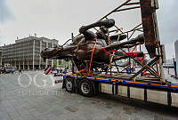 Andrassy Gyula szobrának rekonstrukciója az Országház déli bejárata előtt, 2015