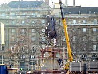 II. Rákóczi Ferenc szobrának és talapzatának felújítása a Kossuth téren, 2014