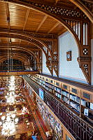 Az Országgyűlési Könyvtár olvasóterme felülnézetből, 2018