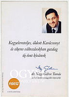 Nagy Gábor Tamás karácsonyi és újévi üdvözlőlapja, 1998 és 2014 között